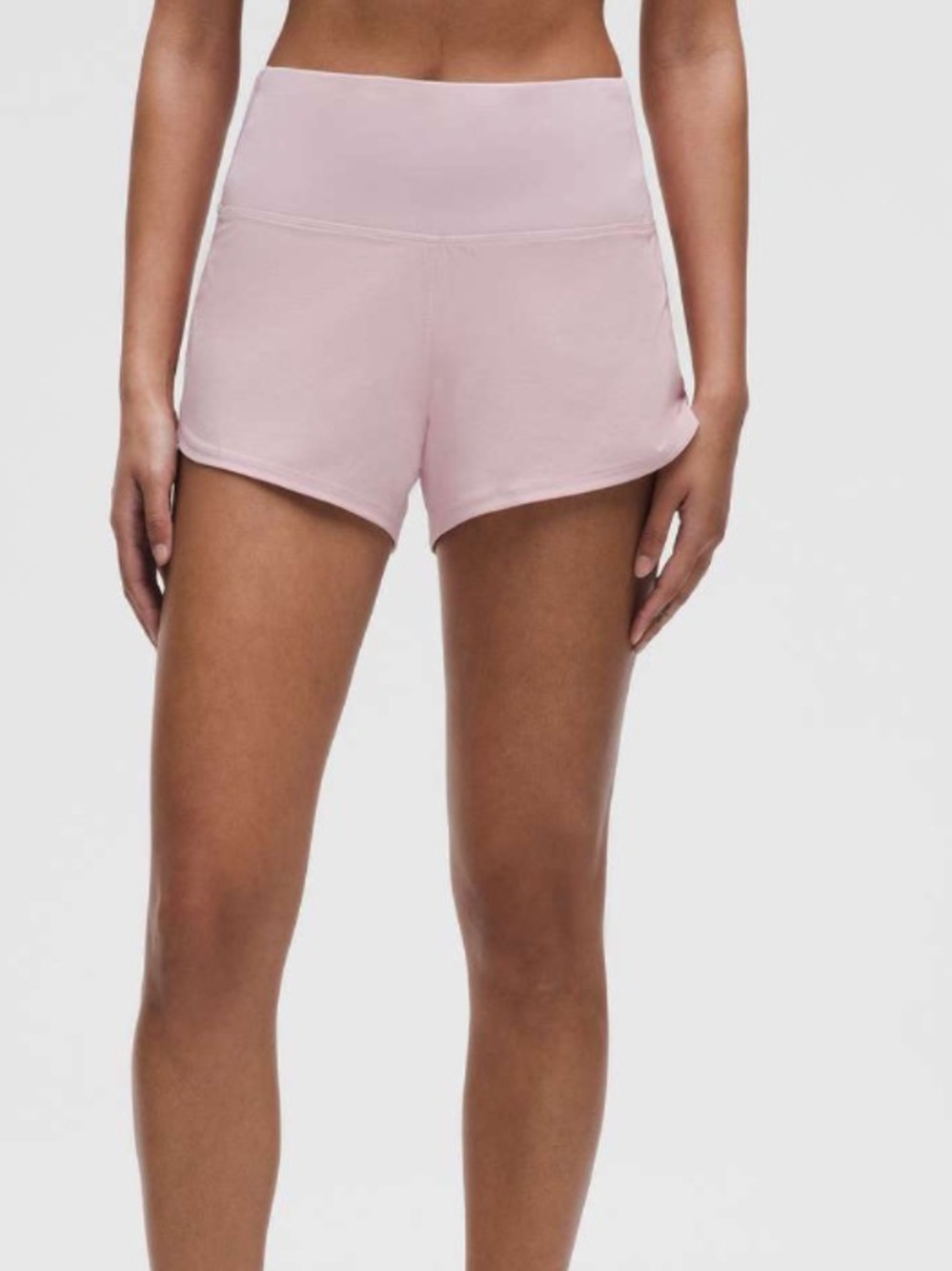 Lululemon Speed Up Flush Pink High Rise 2.5” Lined Sports Shorts, Zipper Pocket